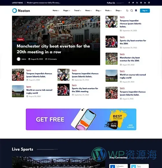 Neoton-漂亮且强大的新闻杂志博客WordPress主题插图6-WP资源海