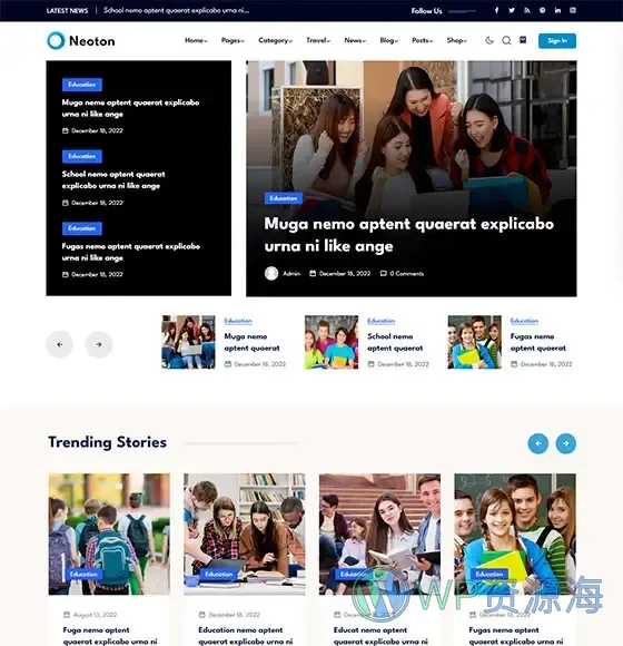 Neoton-漂亮且强大的新闻杂志博客WordPress主题插图5-WP资源海