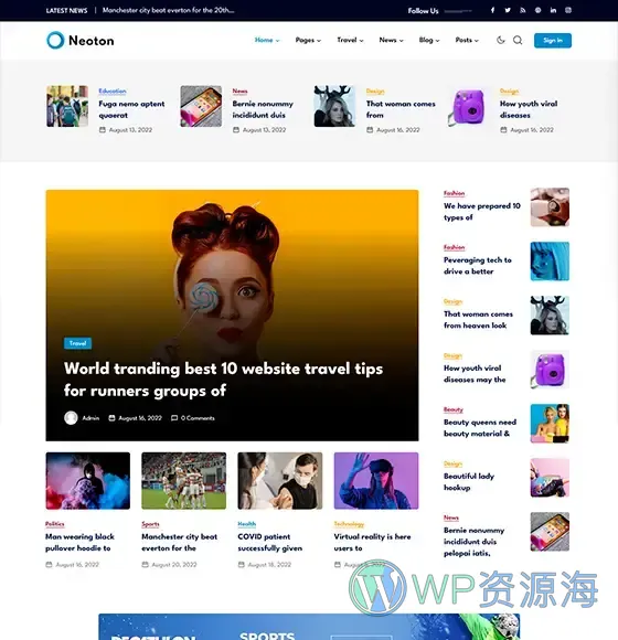 Neoton-漂亮且强大的新闻杂志博客WordPress主题插图11-WP资源海