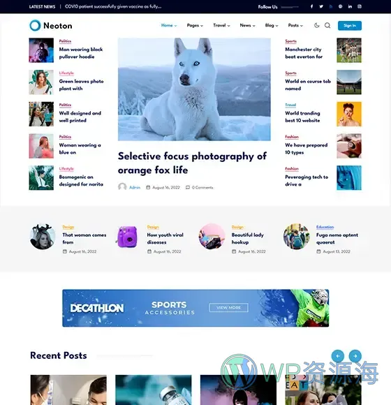 Neoton-漂亮且强大的新闻杂志博客WordPress主题插图17-WP资源海
