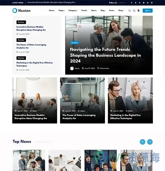Neoton-漂亮且强大的新闻杂志博客WordPress主题插图20-WP资源海