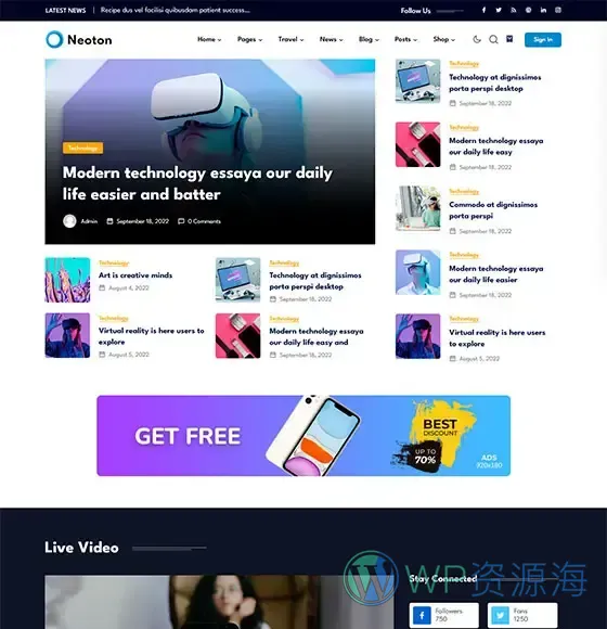 Neoton-漂亮且强大的新闻杂志博客WordPress主题插图21-WP资源海