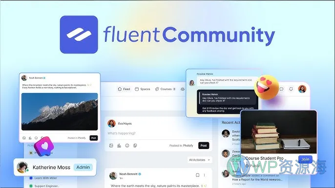 FluentCommunity Pro-轻量级社区论坛在线课程WordPress插件插图-WP资源海
