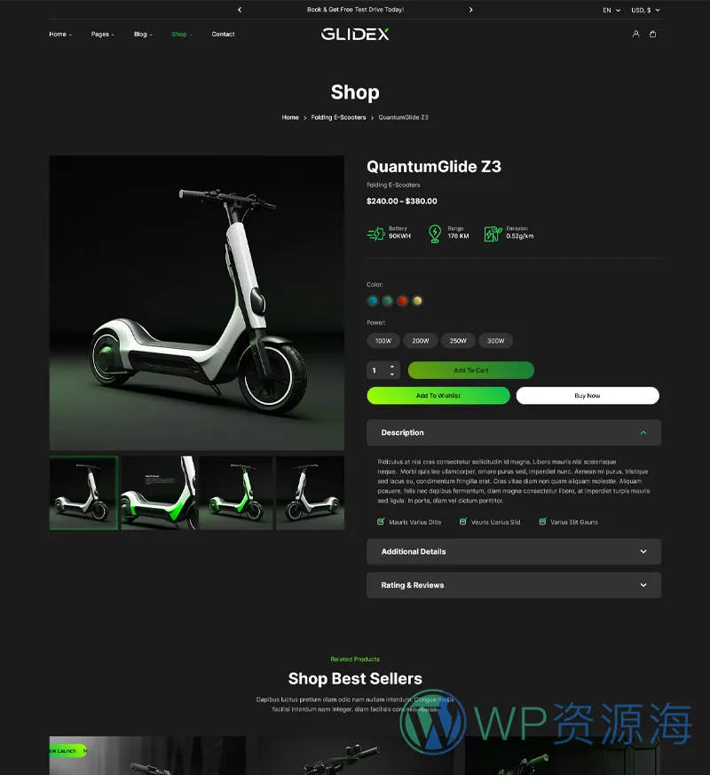 GlideX-漂亮炫酷单产品展示网站模板WordPress主题插图12-WP资源海
