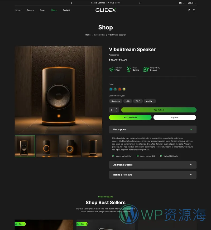 GlideX-漂亮炫酷单产品展示网站模板WordPress主题插图19-WP资源海