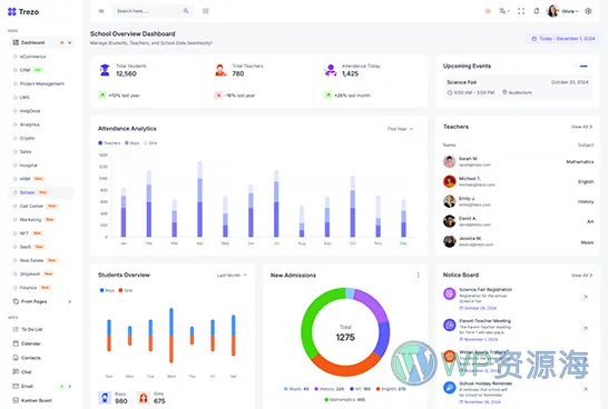 Trezo-专业漂亮后台管理前端模板多框架适配插图24-WP资源海