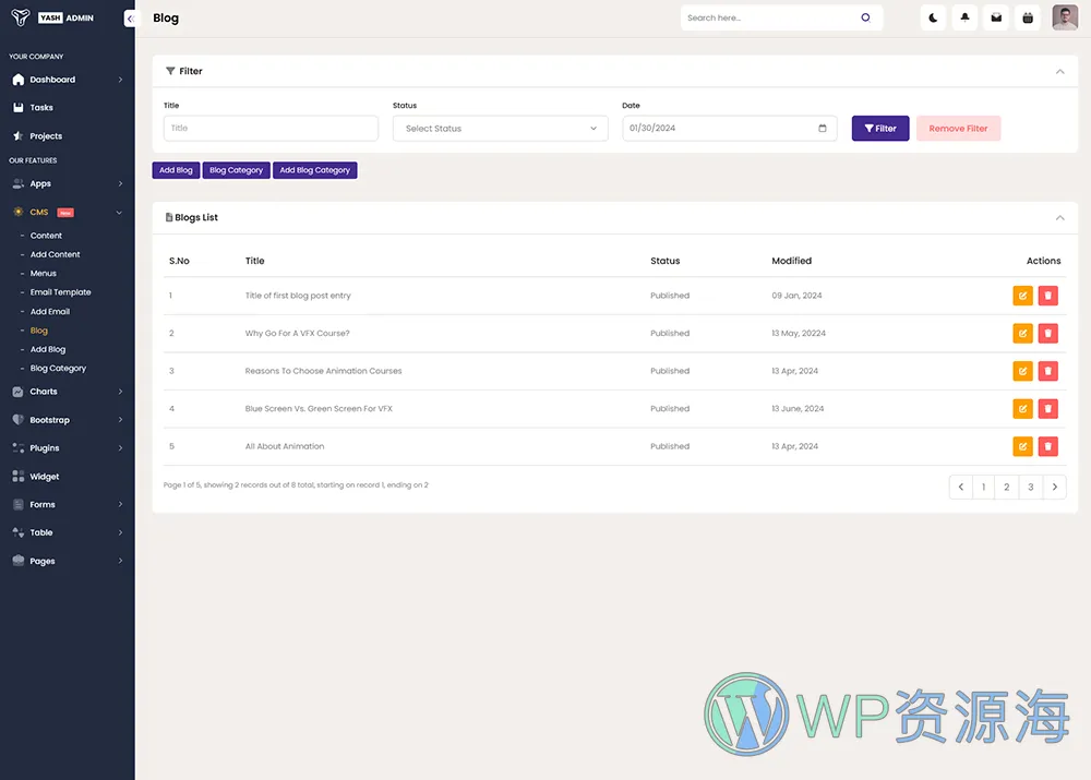 YashAdmin-专业漂亮的后台管理HTML5网站模板插图15-WP资源海