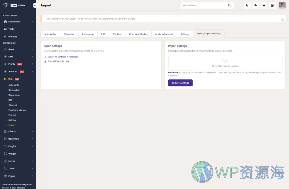 YashAdmin-专业漂亮的后台管理HTML5网站模板插图24-WP资源海