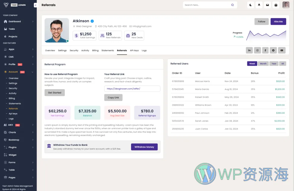 YashAdmin-专业漂亮的后台管理HTML5网站模板插图23-WP资源海