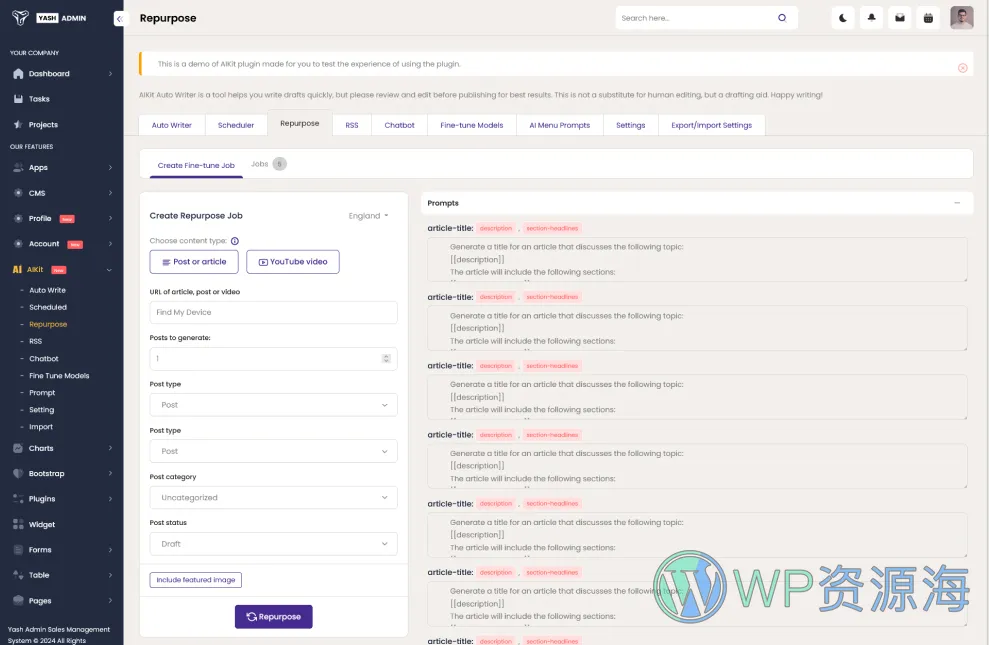 YashAdmin-专业漂亮的后台管理HTML5网站模板插图13-WP资源海