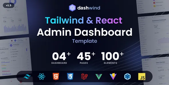 DashWind-超强多用途Tailwind CSS管理后台模板