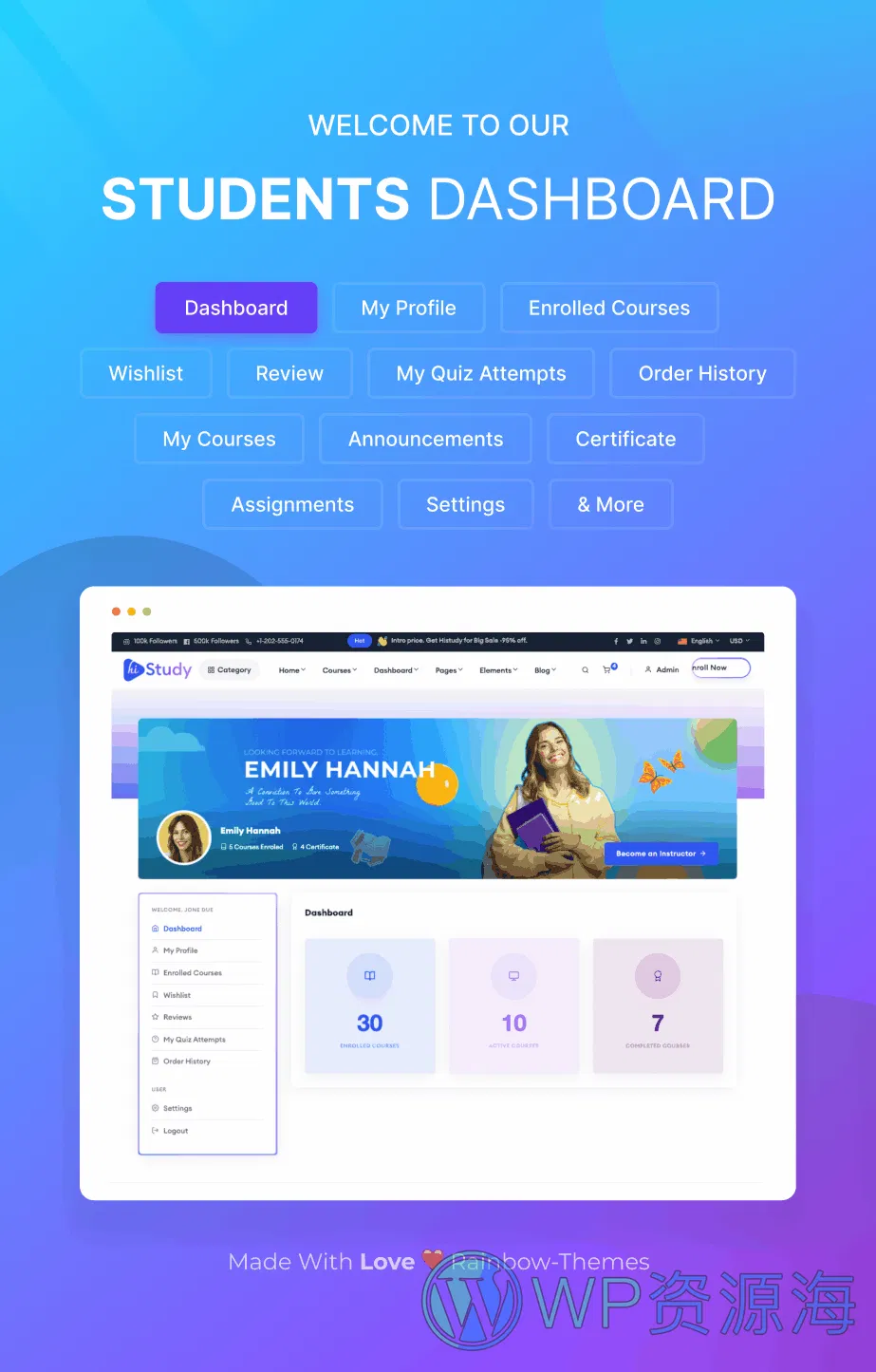 HiStudy-教育培训网课网校HTML5网站模板插图11-WP资源海