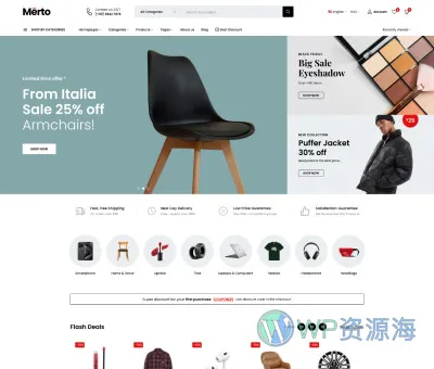 Merto-热门跨境电商网站模板WordPress主题插图2-WP资源海 Merto-热门跨境电商网站模板WordPress主题插图2-WP资源海