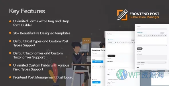 Frontend Post Submission Manager-前台投稿与用户中心WordPress插件插图-WP资源海