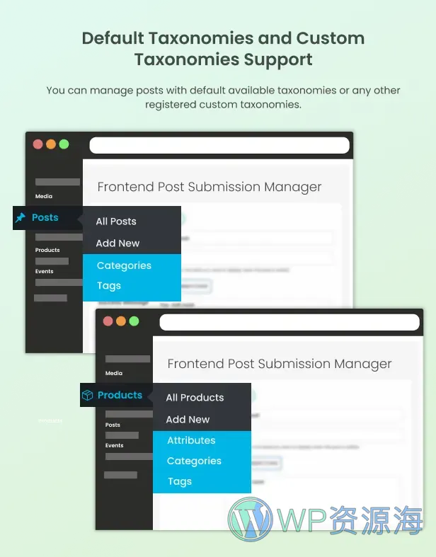 Frontend Post Submission Manager-前台投稿与用户中心WordPress插件插图17-WP资源海