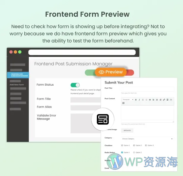 Frontend Post Submission Manager-前台投稿与用户中心WordPress插件插图18-WP资源海