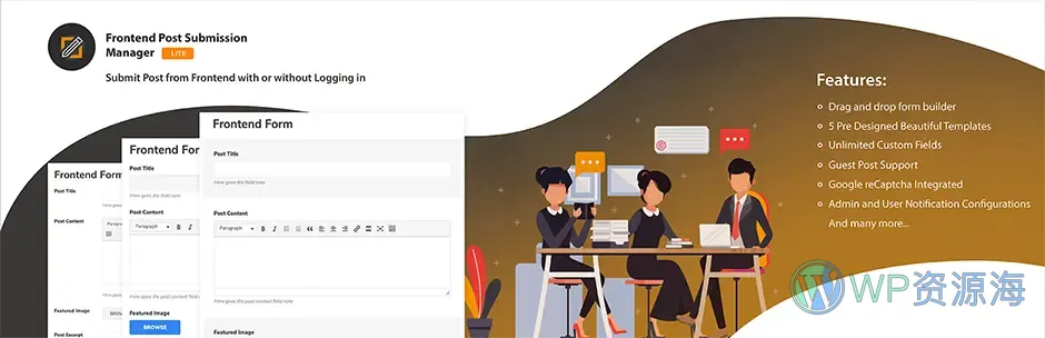 Frontend Post Submission Manager-前台投稿与用户中心WordPress插件插图2-WP资源海