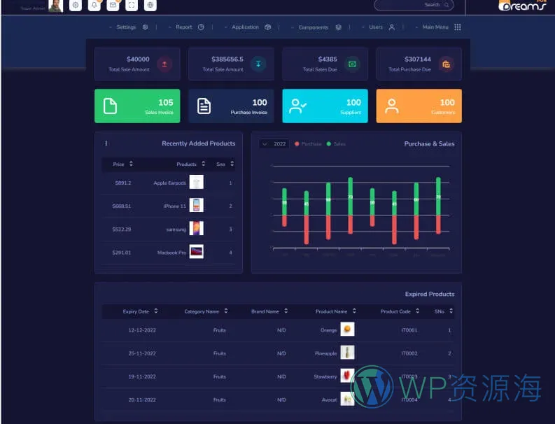 DreamsPOS-POS管理/进销存/CRM 9合1前端精品模板插图7-WP资源海