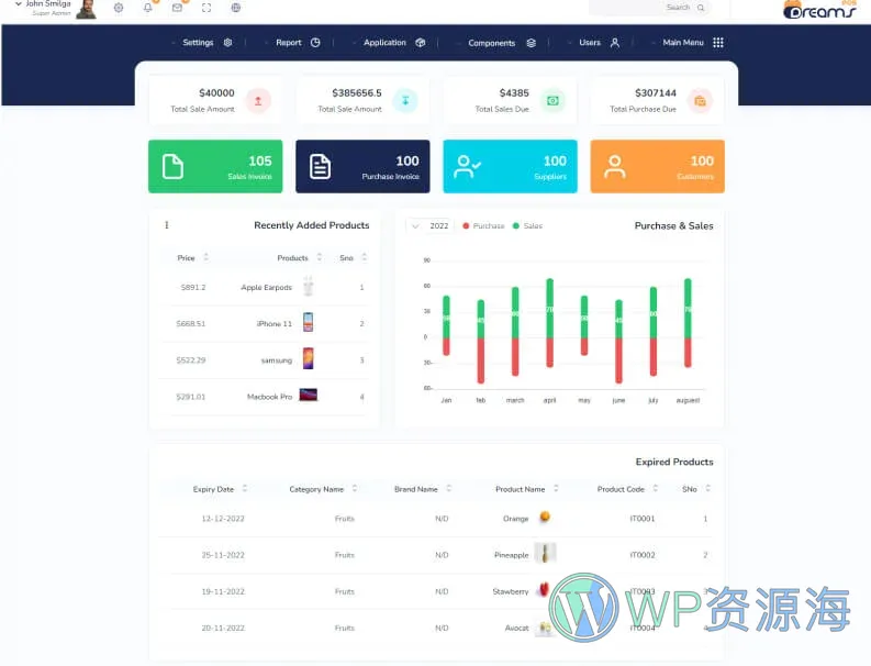 DreamsPOS-POS管理/进销存/CRM 9合1前端精品模板插图6-WP资源海