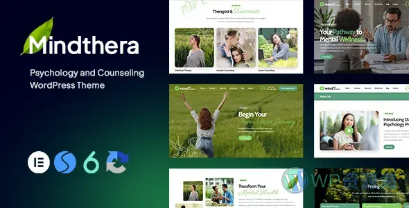 Mindthera-心理咨询心理学网站模板WordPress主题插图-WP资源海