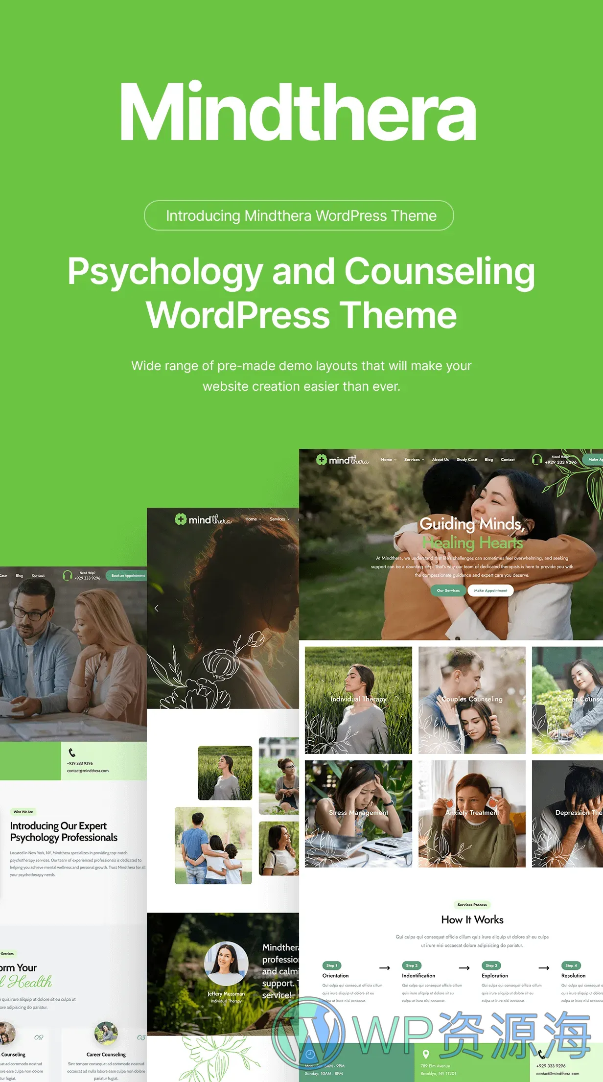 Mindthera-心理咨询心理学网站模板WordPress主题插图19-WP资源海