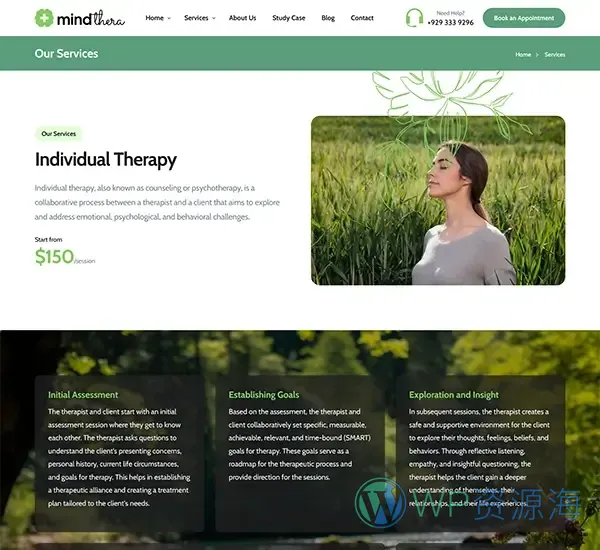 Mindthera-心理咨询心理学网站模板WordPress主题插图14-WP资源海