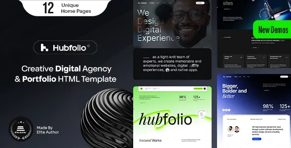 Hubfolio-数字机构设计公司HTML5网站模板