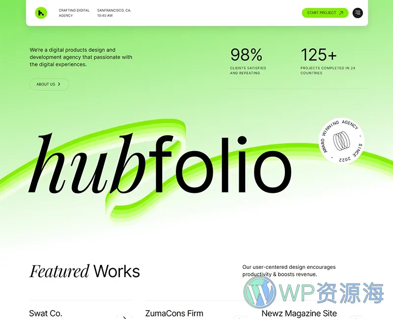 Hubfolio-数字机构设计公司HTML5网站模板插图4-WP资源海 Hubfolio-数字机构设计公司HTML5网站模板插图4-WP资源海