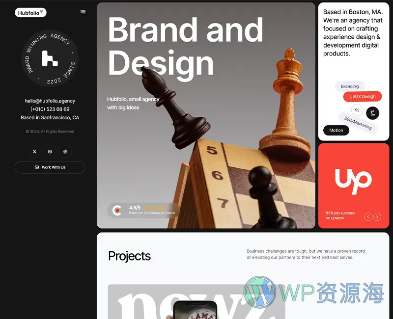 Hubfolio-数字机构设计公司HTML5网站模板插图2-WP资源海 Hubfolio-数字机构设计公司HTML5网站模板插图2-WP资源海