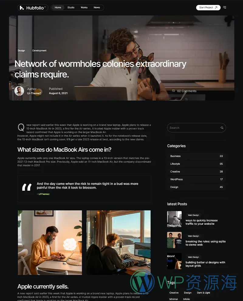 Hubfolio-数字机构设计公司HTML5网站模板插图19-WP资源海