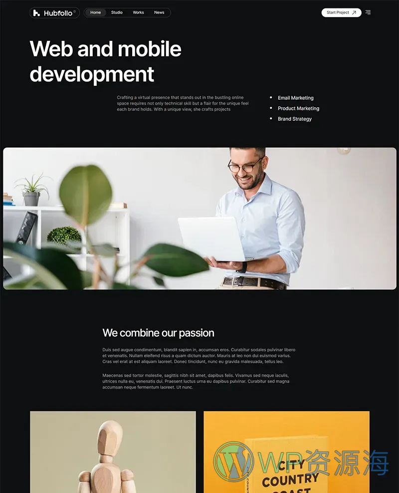 Hubfolio-数字机构设计公司HTML5网站模板插图20-WP资源海