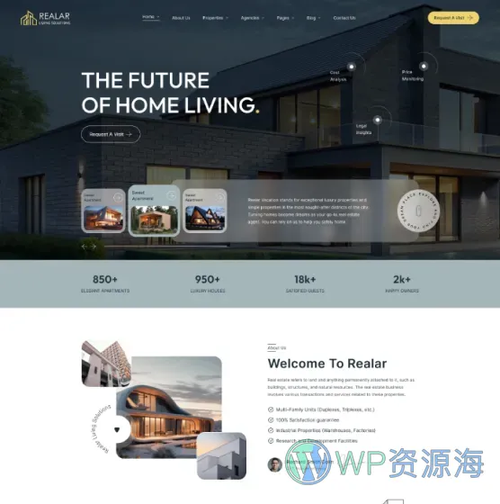 Realar-房地产房屋中介公司网站模板WordPress主题插图9-WP资源海
