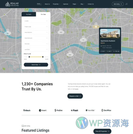 Realar-房地产房屋中介公司网站模板WordPress主题插图6-WP资源海