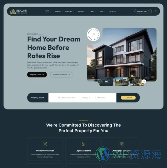 Realar-房地产房屋中介公司网站模板WordPress主题插图7-WP资源海