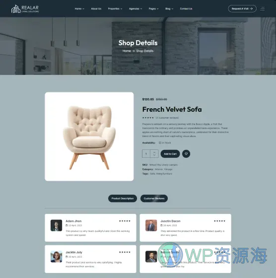 Realar-房地产房屋中介公司网站模板WordPress主题插图22-WP资源海