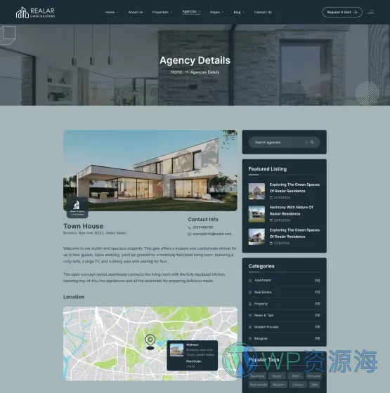 Realar-房地产房屋中介公司网站模板WordPress主题插图12-WP资源海