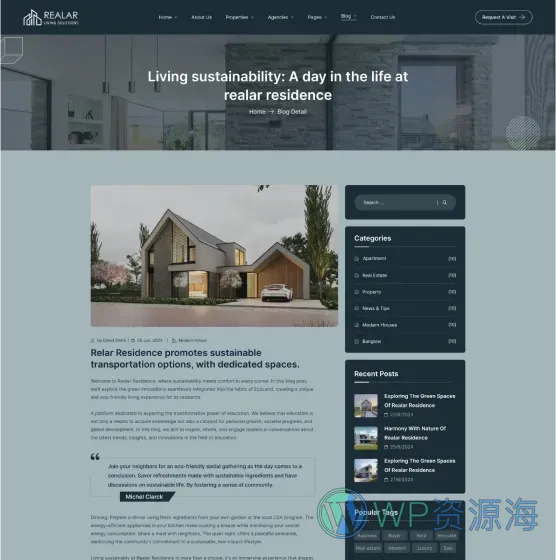 Realar-房地产房屋中介公司网站模板WordPress主题插图14-WP资源海