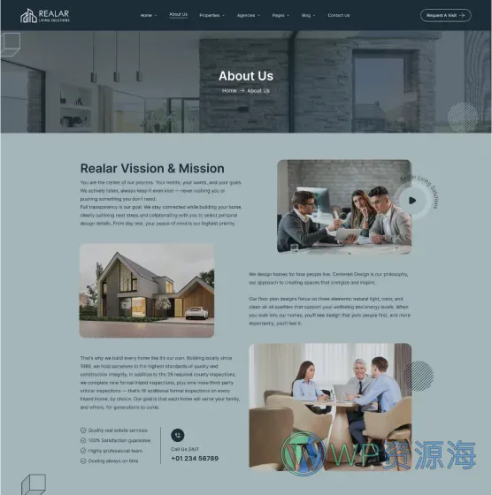 Realar-房地产房屋中介公司网站模板WordPress主题插图11-WP资源海