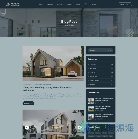 Realar-房地产房屋中介公司网站模板WordPress主题插图15-WP资源海