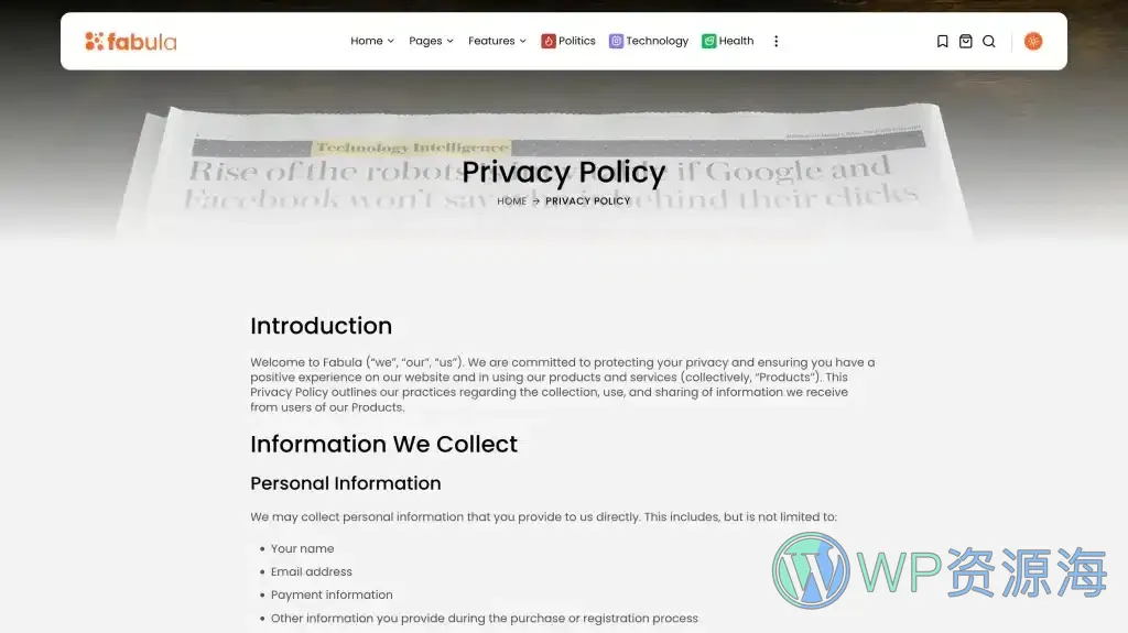 Fabula-漂亮新颖的新闻杂志博客WordPress主题插图24-WP资源海