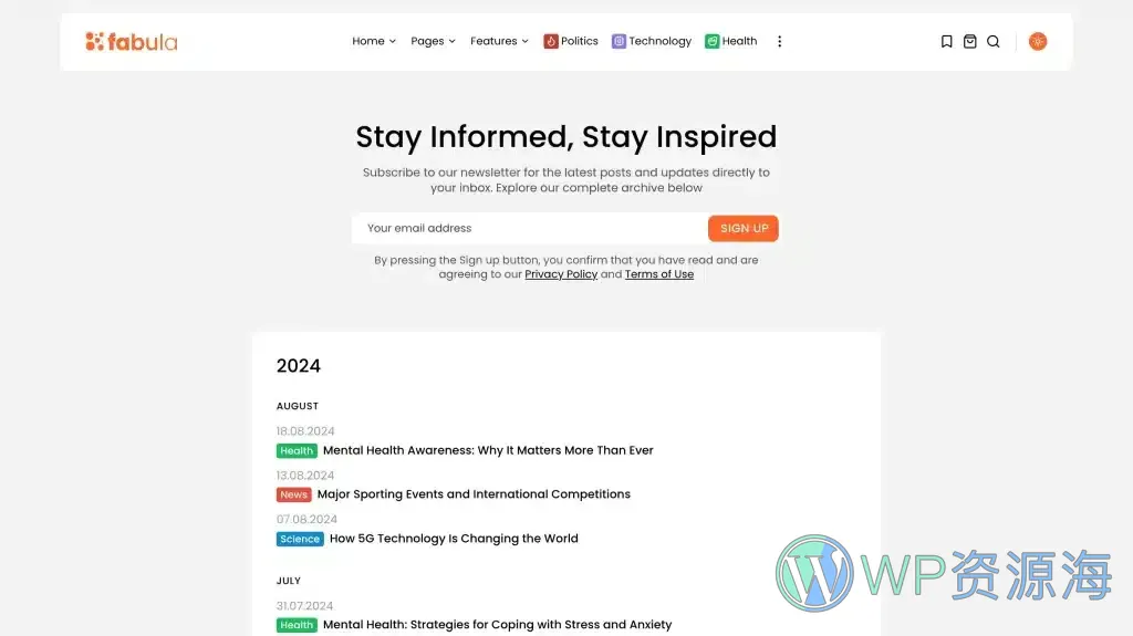 Fabula-漂亮新颖的新闻杂志博客WordPress主题插图22-WP资源海