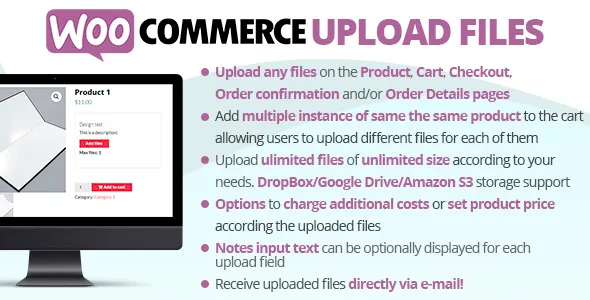 WooCommerce Upload Files-买家文件上传功能插件