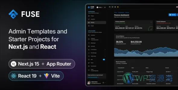 Fuse-Next.js & React精品后台管理模板插图-WP资源海 Fuse-Next.js & React精品后台管理模板插图-WP资源海