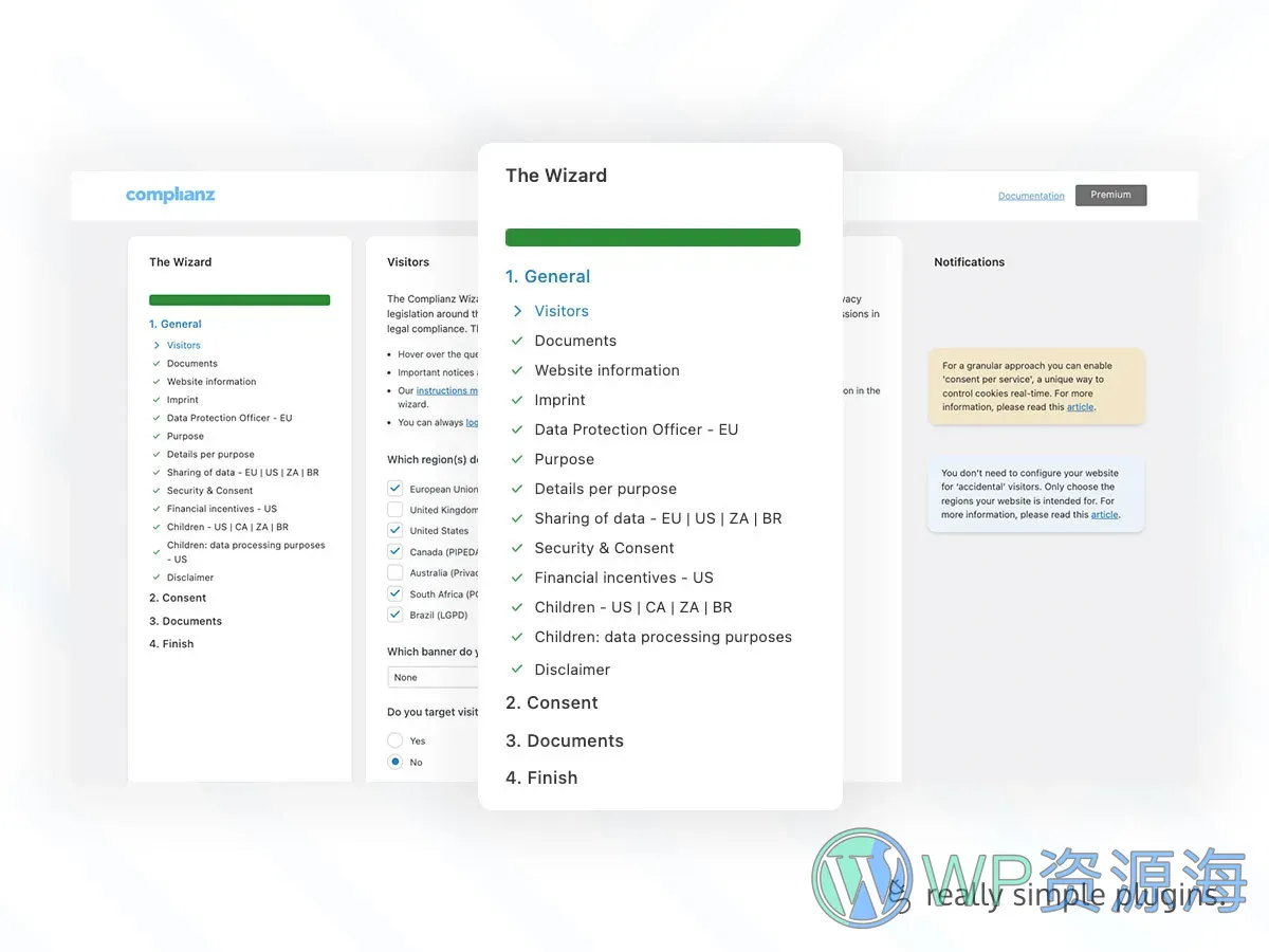 Complianz GDPR Premium-Cookie同意横幅WordPress插件插图2-WP资源海