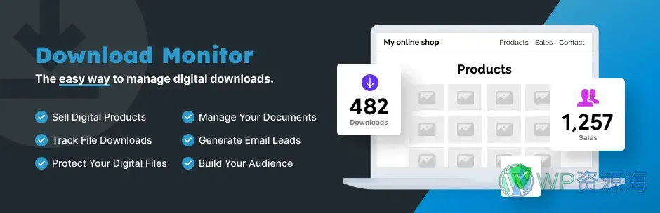 Download Monitor-下载监控/下载管理WordPress插件插图-WP资源海