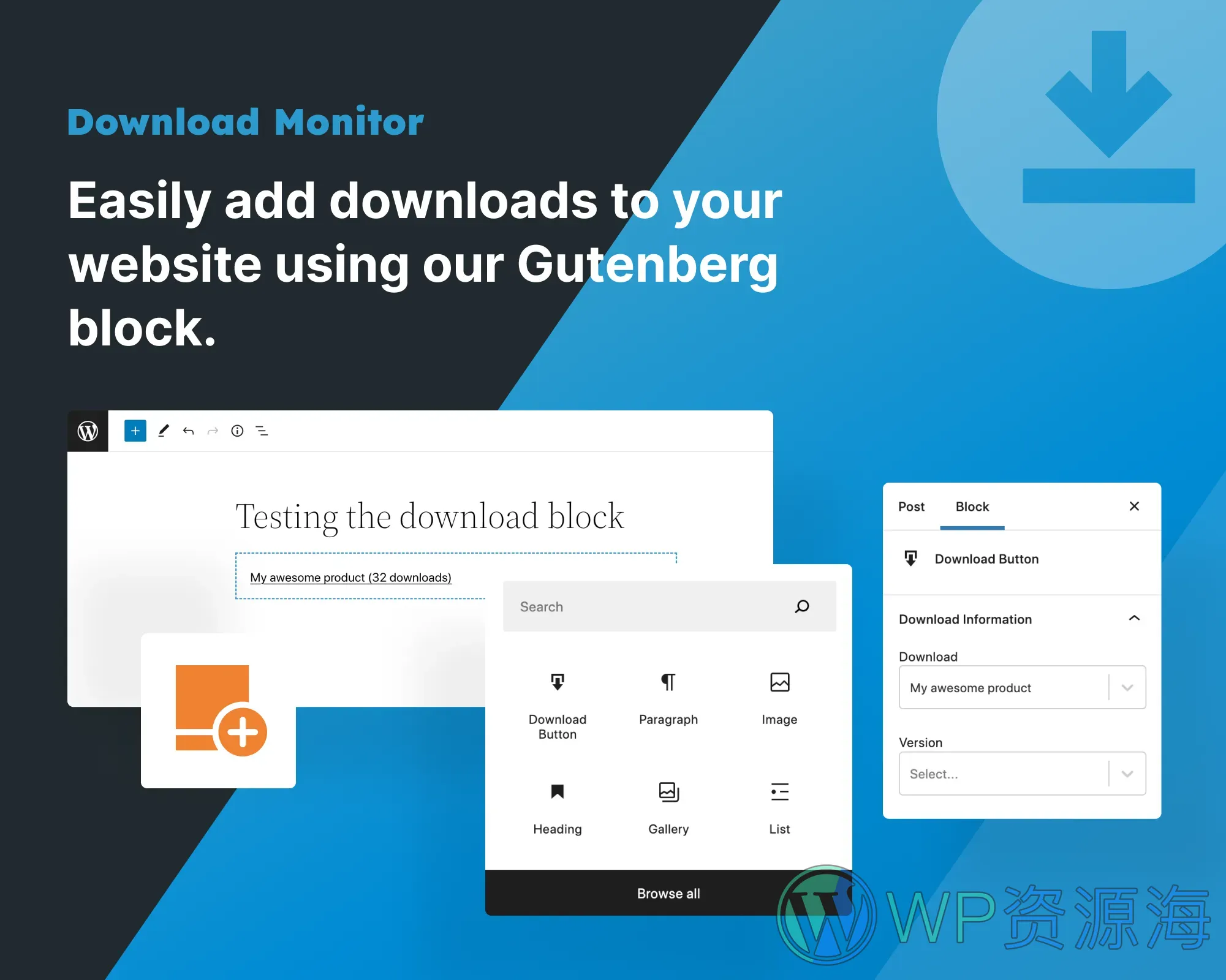 Download Monitor-下载监控/下载管理WordPress插件插图2-WP资源海