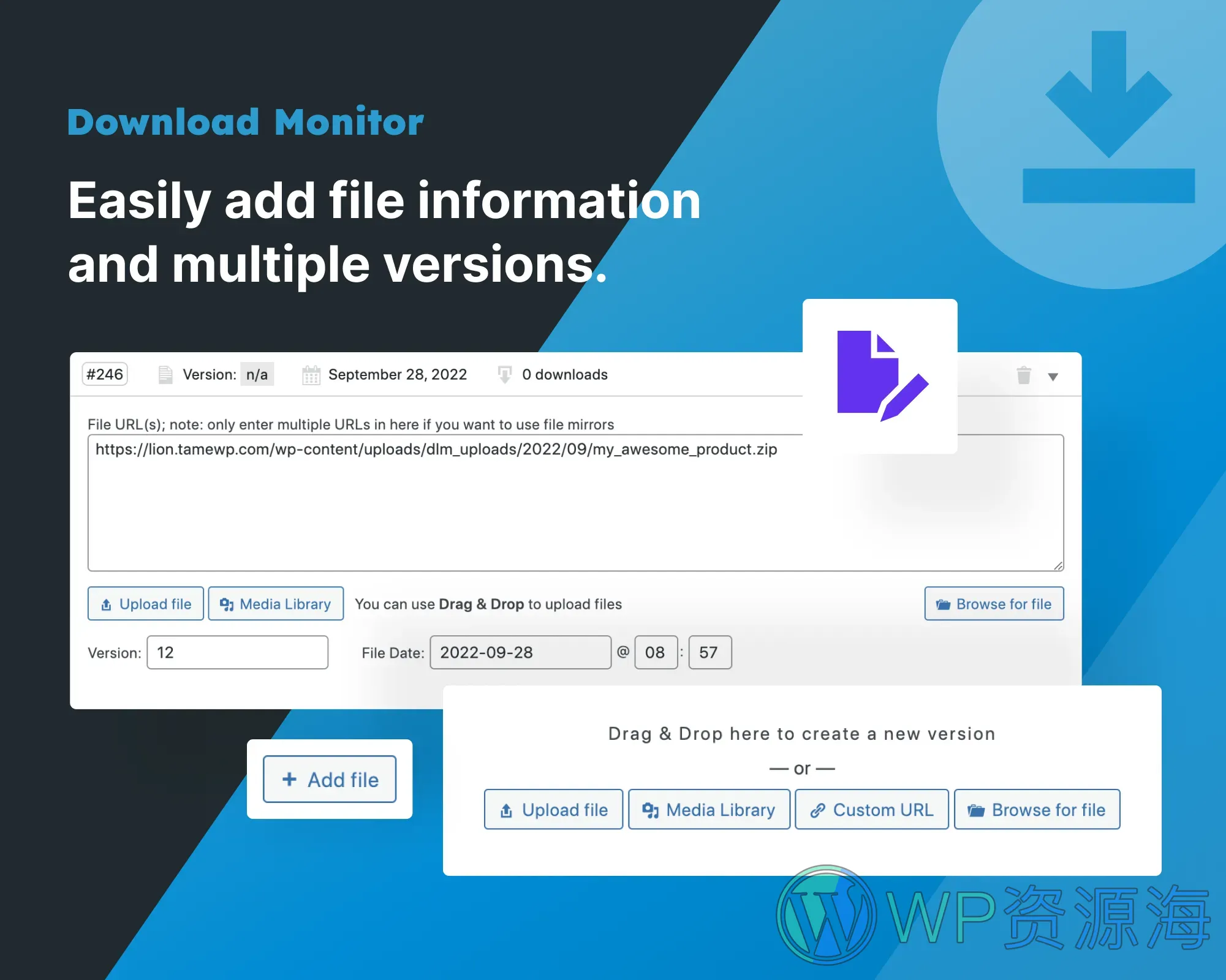 Download Monitor-下载监控/下载管理WordPress插件插图1-WP资源海