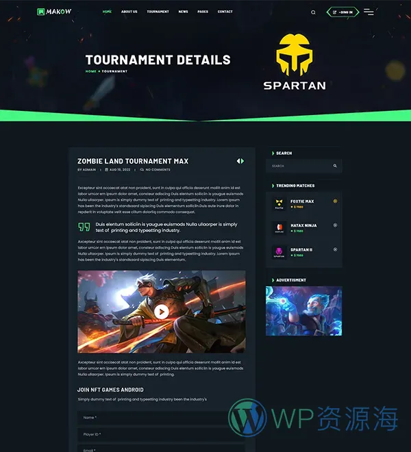 MYKD-炫酷电竞风游戏NFT网站模板WordPress主题插图17-WP资源海