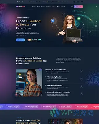 Techguru-深色有点酷科技公司网站HTML5模板插图3-WP资源海 Techguru-深色有点酷科技公司网站HTML5模板插图3-WP资源海