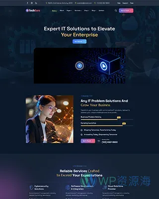 Techguru-深色有点酷科技公司网站HTML5模板插图4-WP资源海 Techguru-深色有点酷科技公司网站HTML5模板插图4-WP资源海